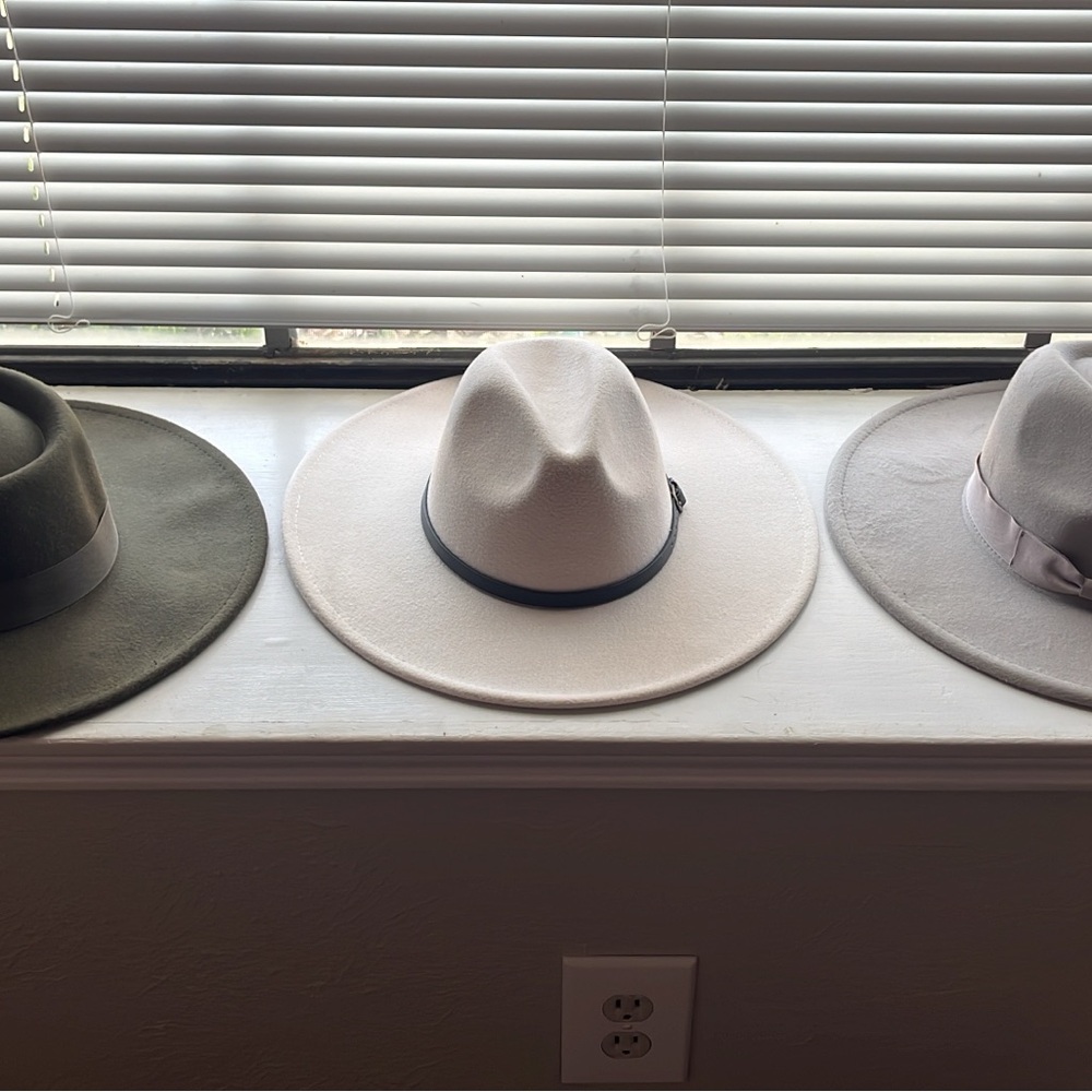 Stylish Trio of Wide Brim Hats